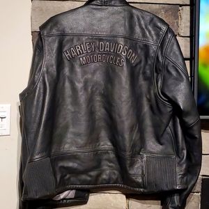 Harley Davidson Black Leather Jacket XL